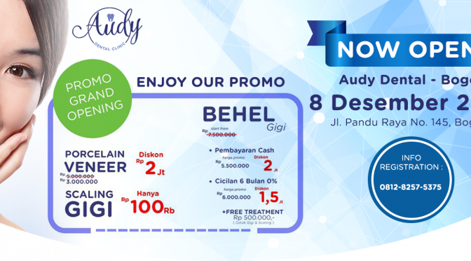 Diskon Behel Veneer Pemutihan Gigi di Bogor Audy Dental